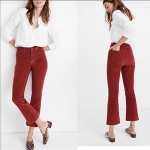 Madewell Cali Denim Boot Jeans in Corduroy Button